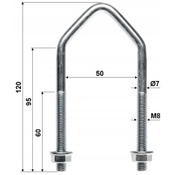 Obejma 50/M8x120 sam cybant