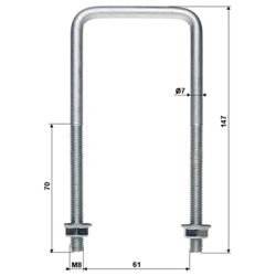 Obejma 60/M8x140 sam cybant