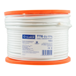 Kabel sat. Telmor TT6 Cu 77% ECA - 100 m.