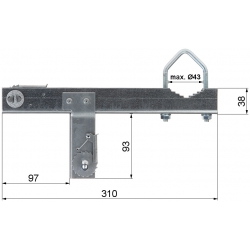 Obejma kominowa OK-43T13N z taśmą 2x5 m.